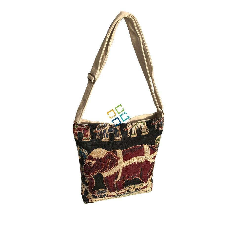 Trendy Rajasthani cotton Shoulder/tote bag with elephant printed