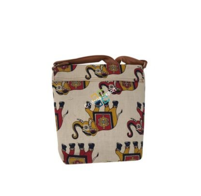Trendy elephant print Sling /Cross bag with magnetic flap - Image 3