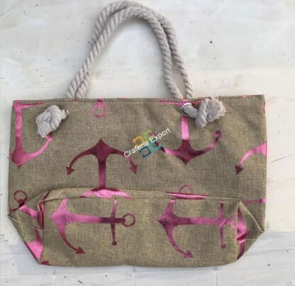 Casual Jute Tote/shoulder bag with Arrow Print for Casual Use - Image 3
