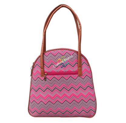 Casual stylish hand/shoulder bag with zigzag pattern - Image 2