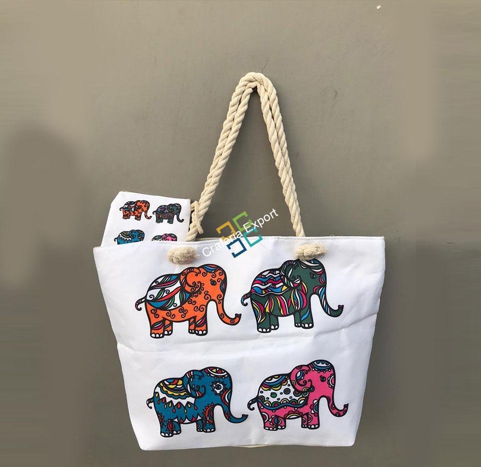 elephanta printed shoulder handbag With Small Pouch - Image 2