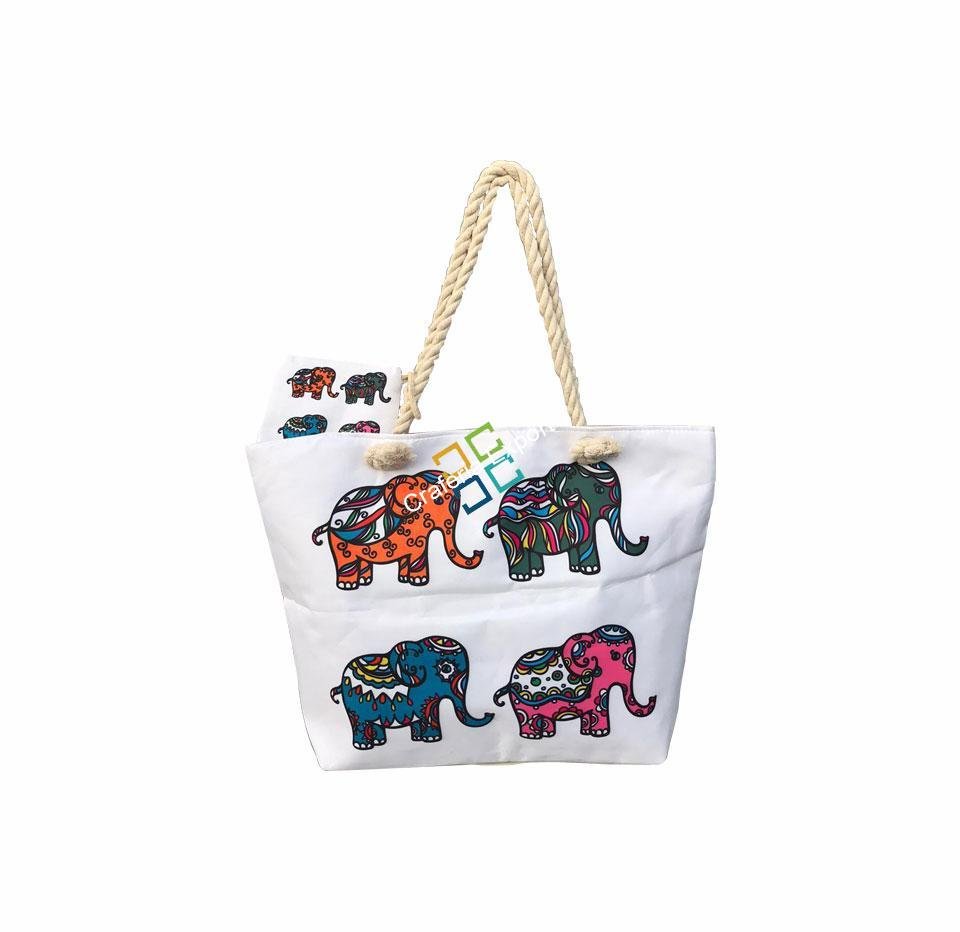 elephanta printed shoulder handbag With Small Pouch