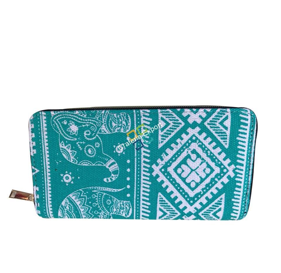 Casual Canvas Wallet/purse with Elephant Design