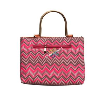 Stylish casual hand/shoulder bag with metal handle - Image 2