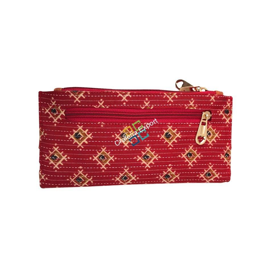 Trendy Stylish Cotton purse wallet /pouch with ikat printed