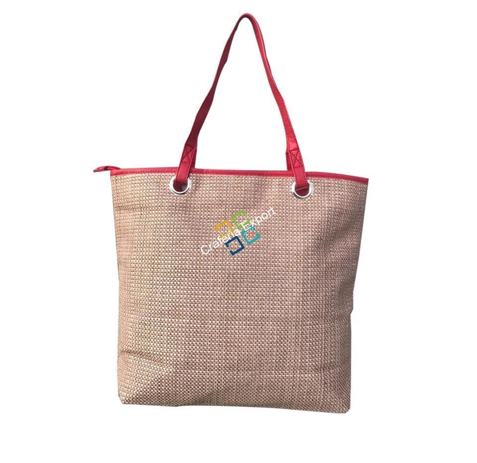 Trendy jute Canvas shoulder/handbag