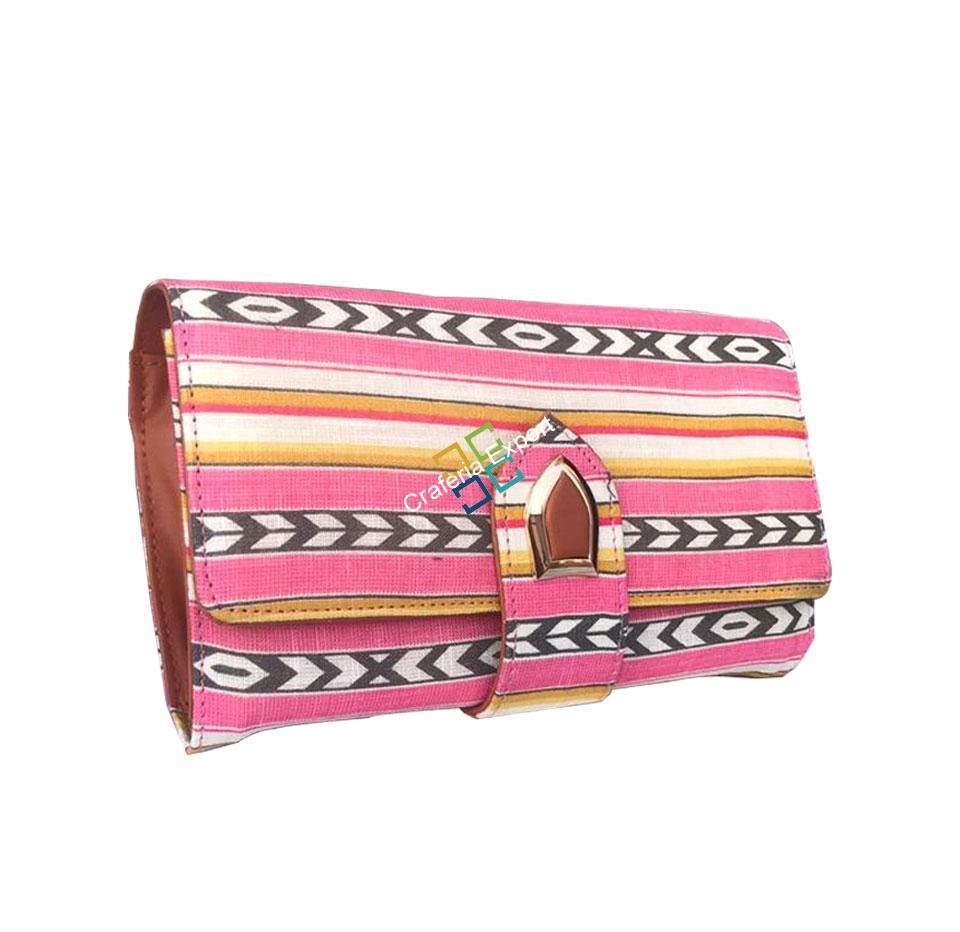 Casual jaipuri magnetic closure clutch/wallet