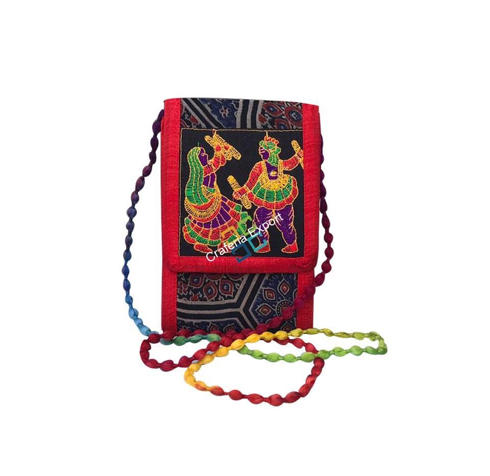 Embroidery Sling cross body bags with traditional handmade design