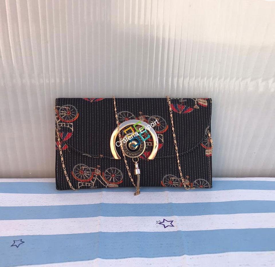 Stylish cotton sleek design hand-clutch/wallet for girls / women - Image 3