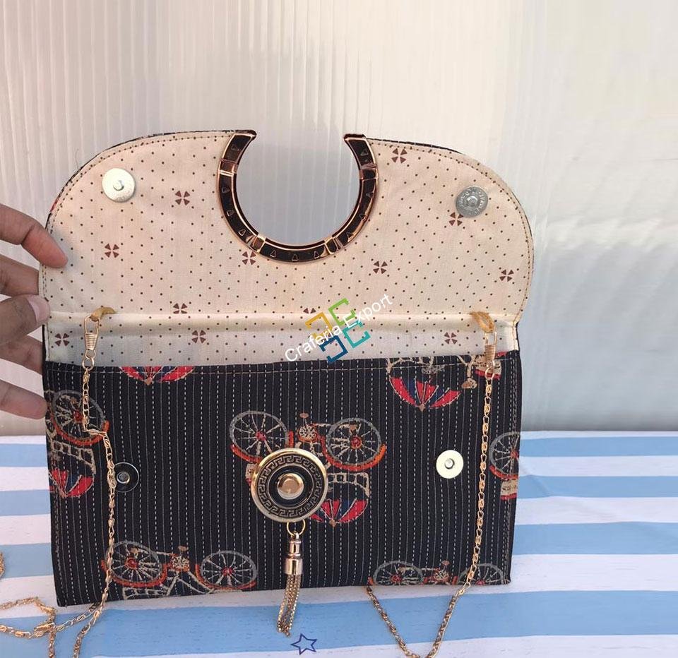 Stylish cotton sleek design hand-clutch/wallet for girls / women - Image 2