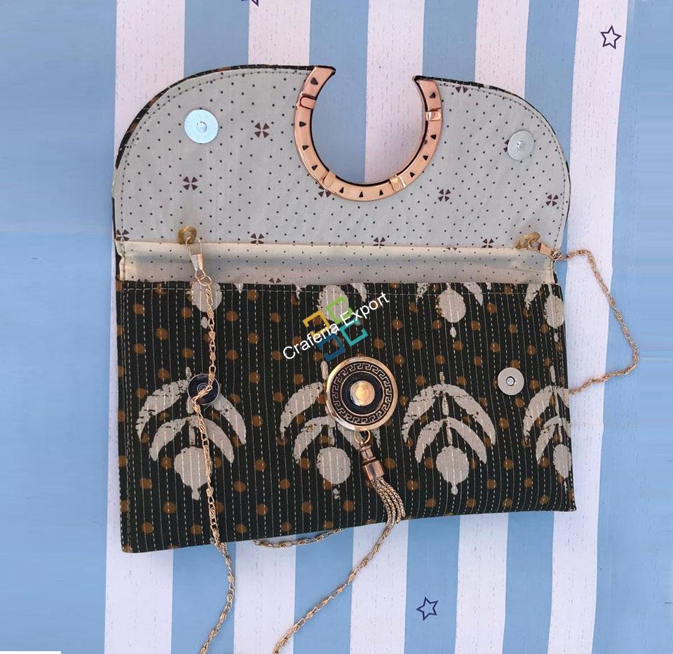 Stylish cotton sleek design hand-clutch/wallet for girls / women - Image 7