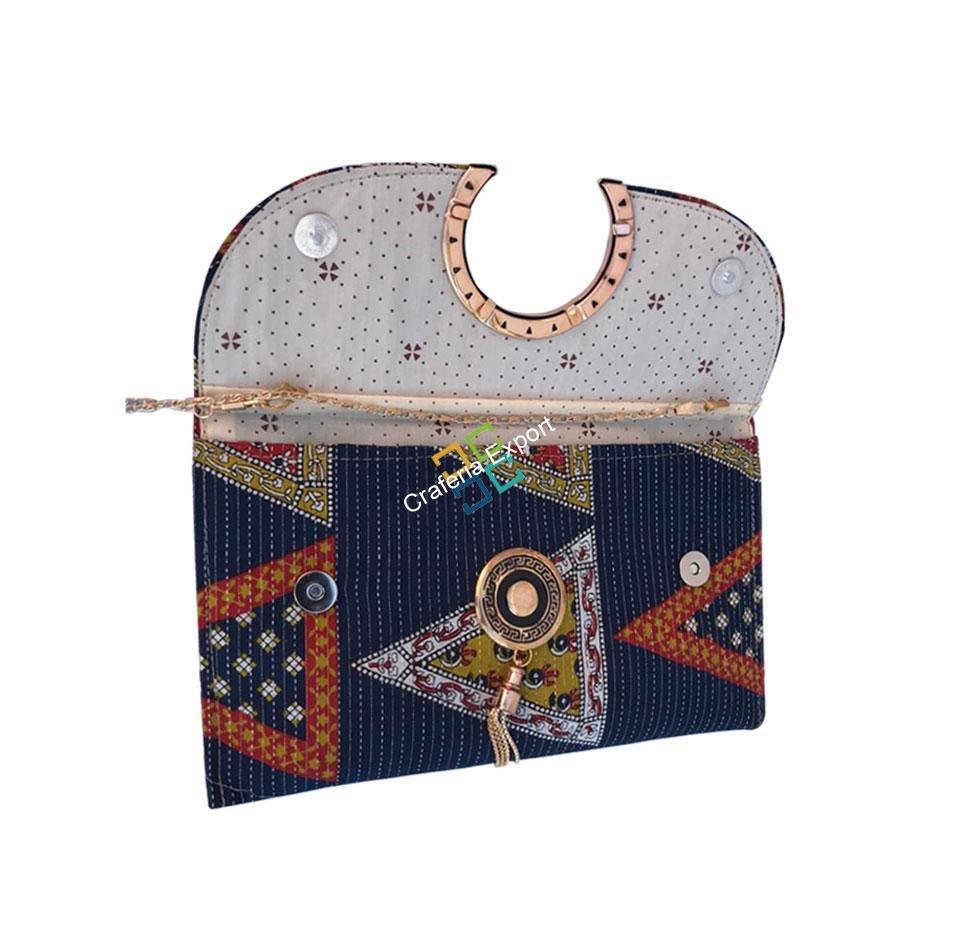 Stylish cotton sleek design hand-clutch/wallet for girls / women - Image 5