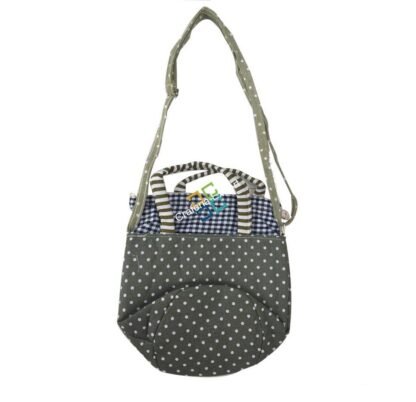 Cotton Tiffin Bag with Charming Lace Pocket & Polti Design - Image 5