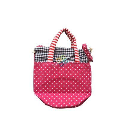 Cotton Tiffin Bag with Charming Lace Pocket & Polti Design - Image 4