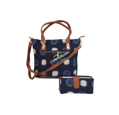 Trendy Abstract Pattern Combo Handbag with Matching Small Clutch