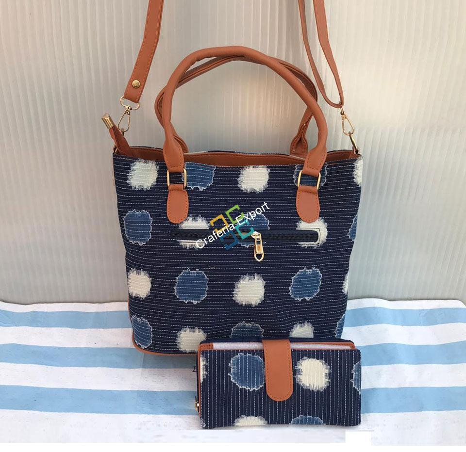 Trendy Abstract Pattern Combo Handbag with Matching Small Clutch - Image 3