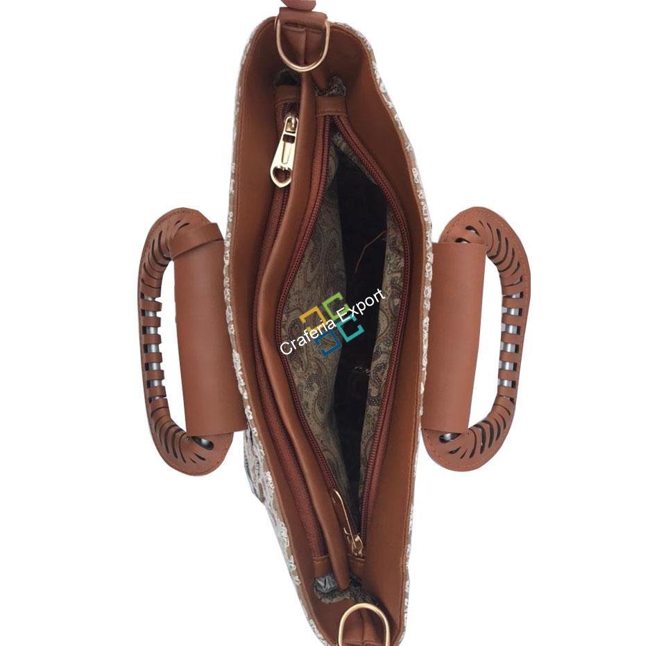 Lucknowi printed chickan sling/handbag/purse for outing - Image 5