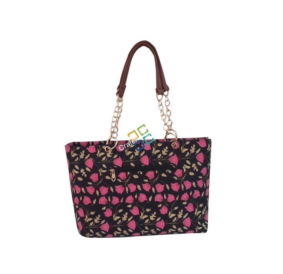 Floral jaipuri printed women's handbag for outing - Image 3