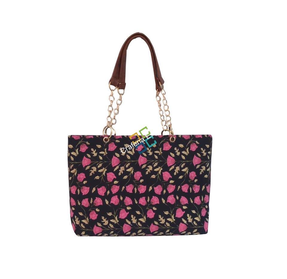Floral jaipuri printed women's handbag for outing - Image 4