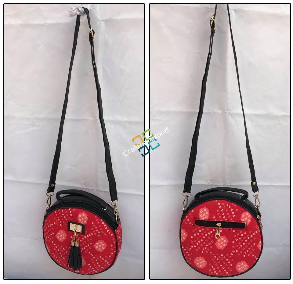 Round Jaipuri printed sling bags with handle for women’s and girls - Image 6
