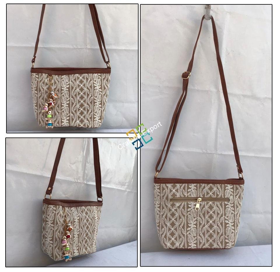 Trendy Lucknowi Stitch Sling Handbags - Image 7