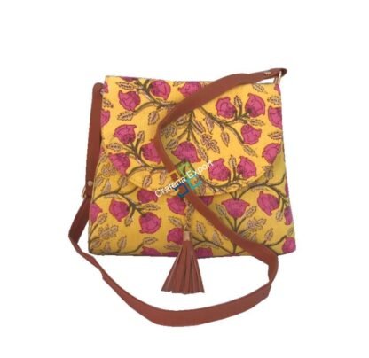 Stylish Jaipuri Printed Sling Crossbody Bags for ladies and girls