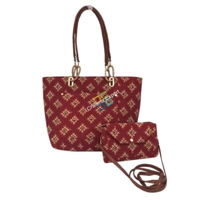 Stylish Hand Block Printed Combo Bags (pack of 2) /Printed Tote bag with sling-bag - Image 2