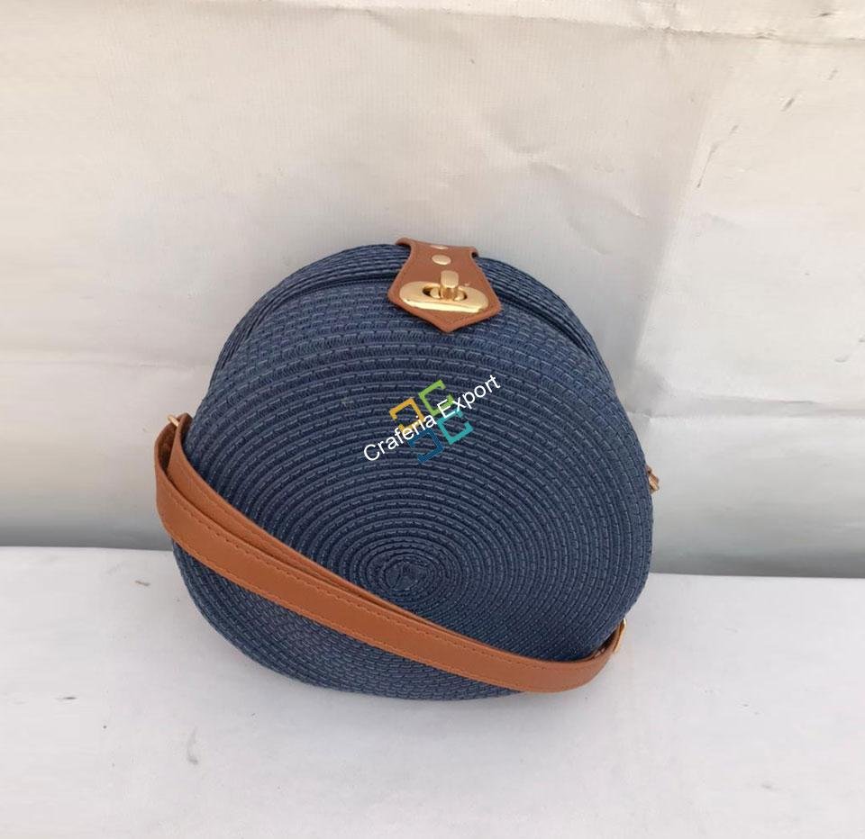 Trendy design small round Shaped cotton Zipper sling bags - Image 6