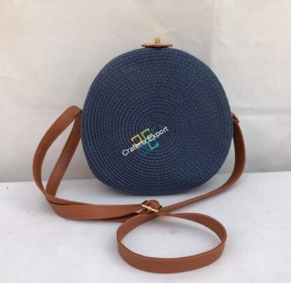 Trendy design small round Shaped cotton Zipper sling bags - Image 5