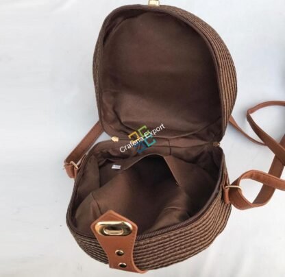 Trendy design small round Shaped cotton Zipper sling bags - Image 4