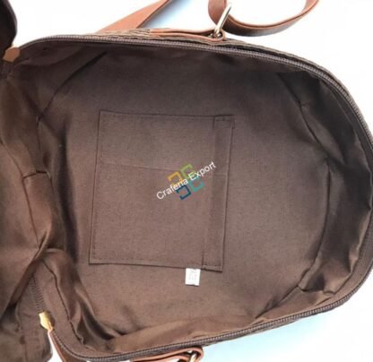 Trendy design small round Shaped cotton Zipper sling bags - Image 3