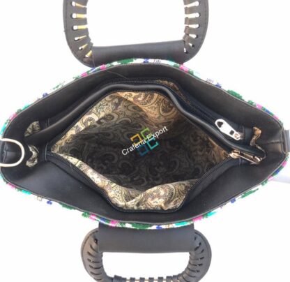 Multicoloured Stripes Jacquard Sling HandBags/Handheld - Image 2