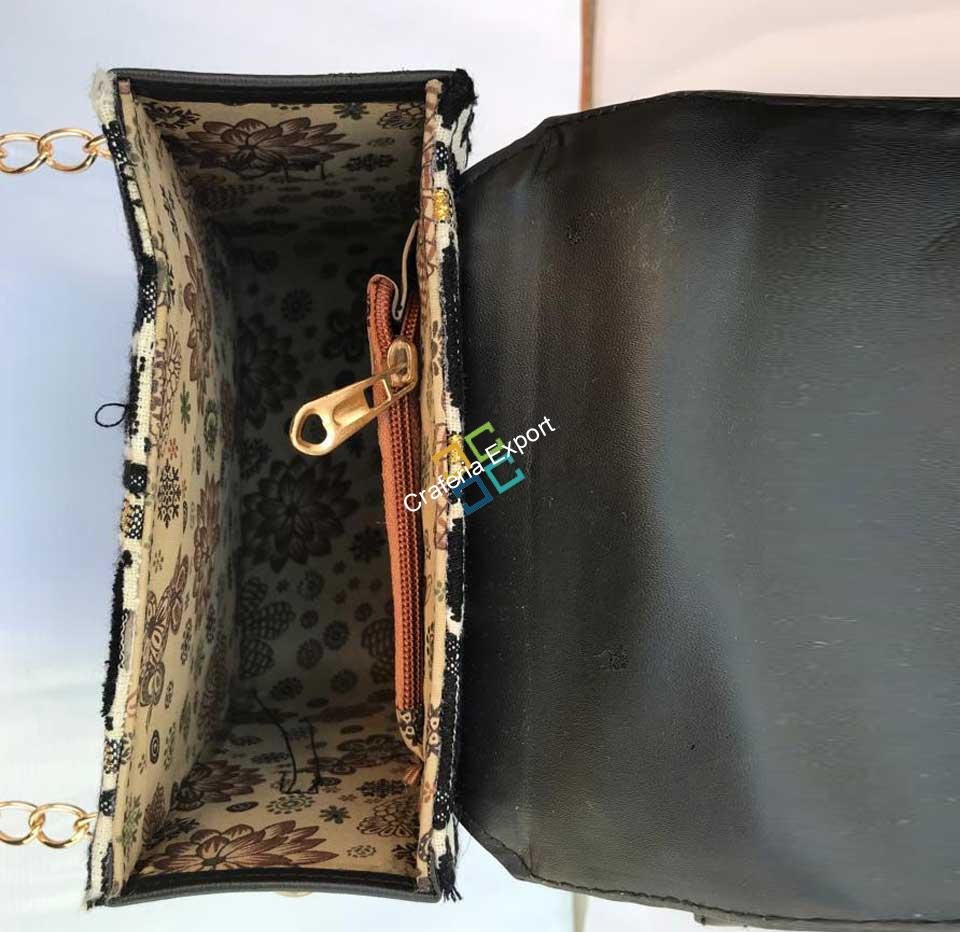 Classy Jacquard Design Sling Bag/Handbag For Women & Girls - Image 7