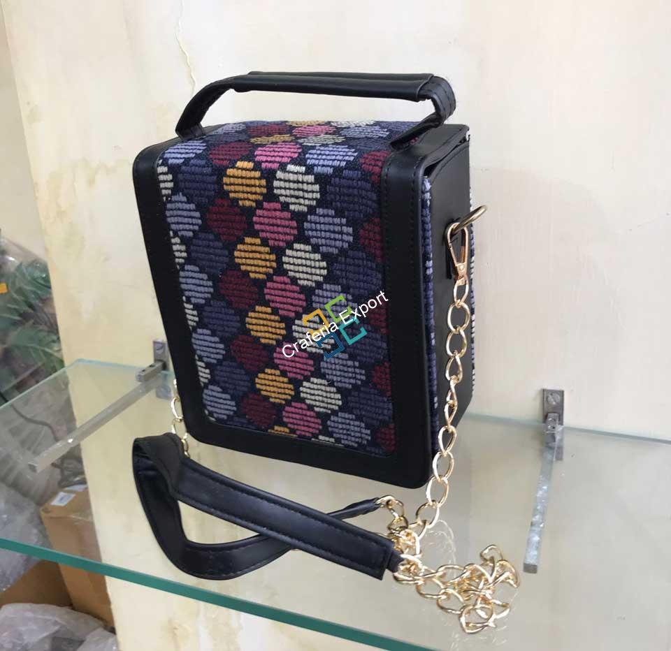 Classy Jacquard Design Sling Bag/Handbag For Women & Girls - Image 2