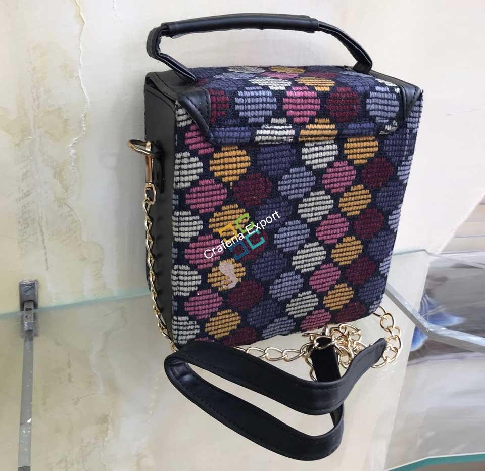 Classy Jacquard Design Sling Bag/Handbag For Women & Girls - Image 3
