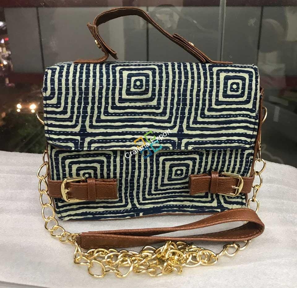 Ikkat Print Sling Bag/Handbag For Women & Girls - Image 2