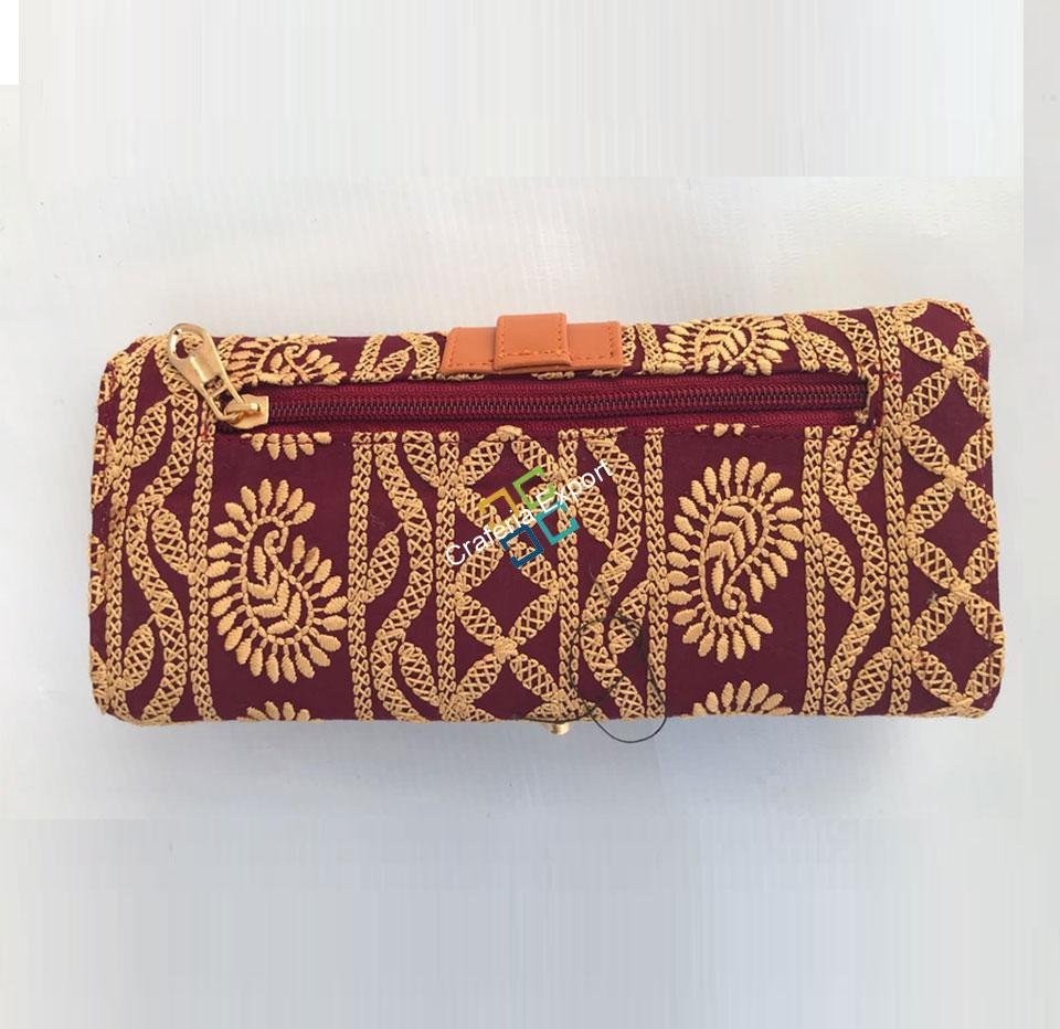 Chikankari Designed Wallet/Clutch For Girls & Women - Image 2