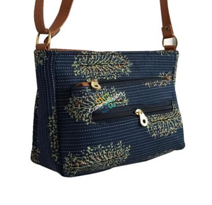 Ikkat Printed Slingbag/Crossbody Bag For Women & Girls - Image 8