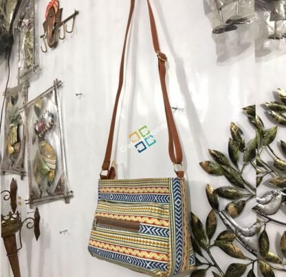 Ikkat Printed Slingbag/Crossbody Bag For Women & Girls - Image 6