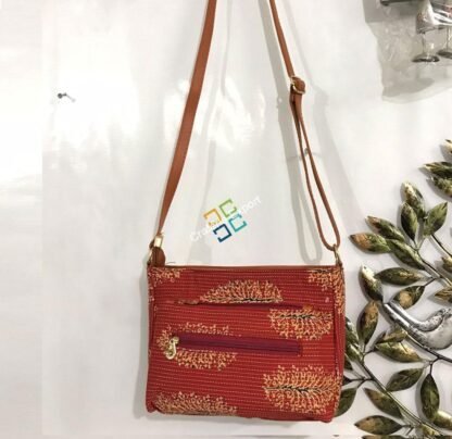 Ikkat Printed Slingbag/Crossbody Bag For Women & Girls - Image 2