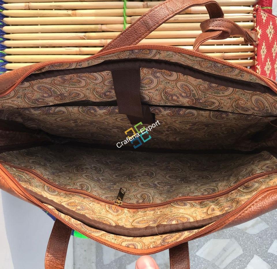 Trendy Ikkat Print Laptop Bags/Handbags With Mini Pouch For Women & Girls - Image 4