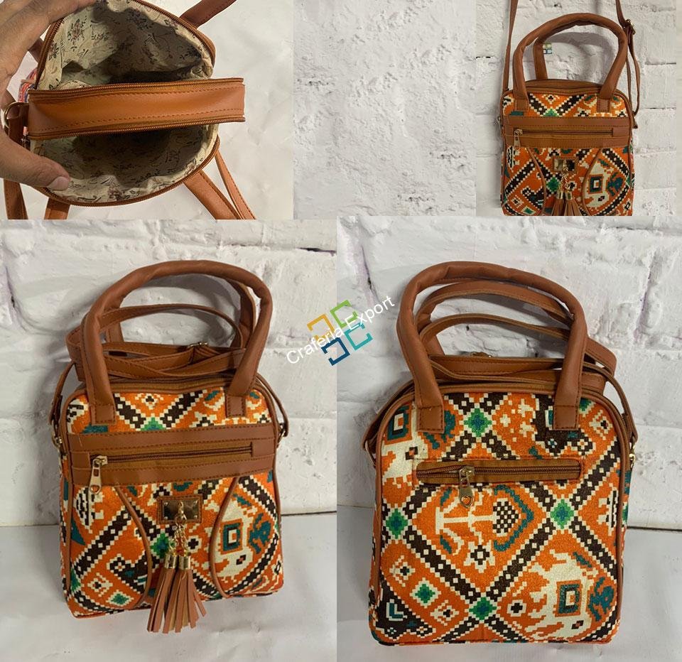 Beautiful sling handy handbags with printed design - Image 4