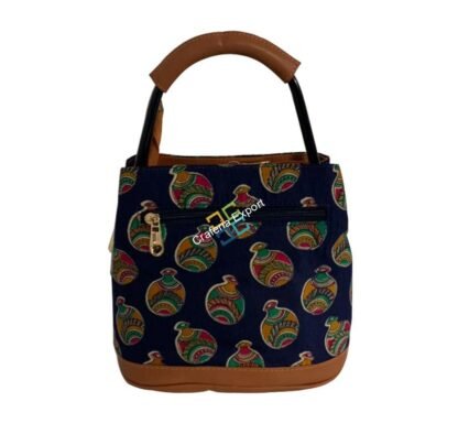 Beautiful Ikkat printed handheld handbags with handle
