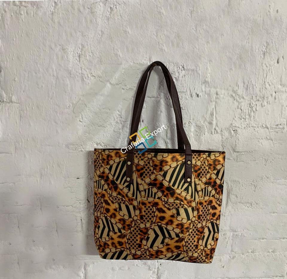 Women's Tote Shoulder Bags with printed design - Image 3