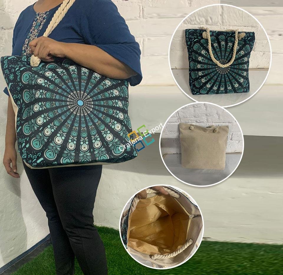 Mandala printed shoulder handbags for ladies - Image 2