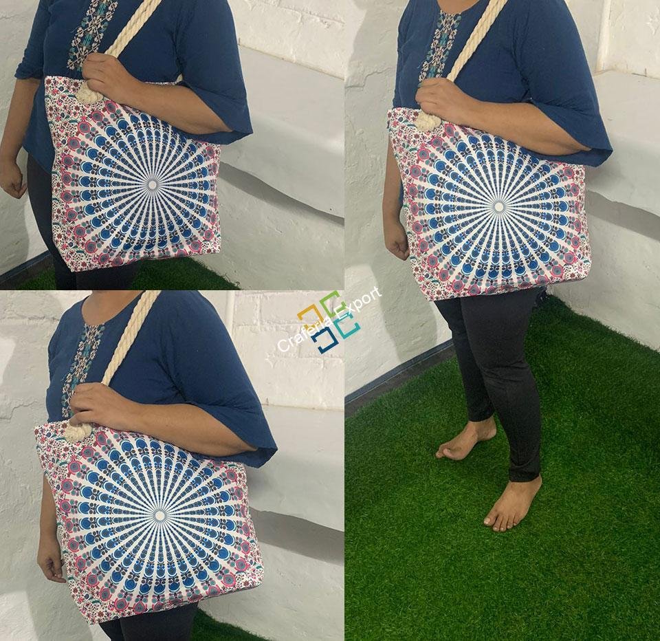 Mandala printed shoulder handbags for ladies - Image 6