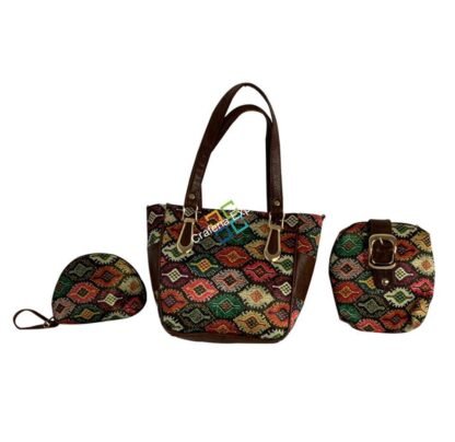 Trendy patola printed combo bags set of 3
