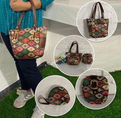 Trendy patola printed combo bags set of 3 - Image 2