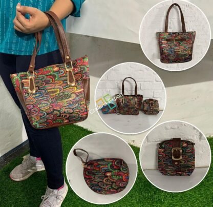 Trendy patola printed combo bags set of 3 - Image 4