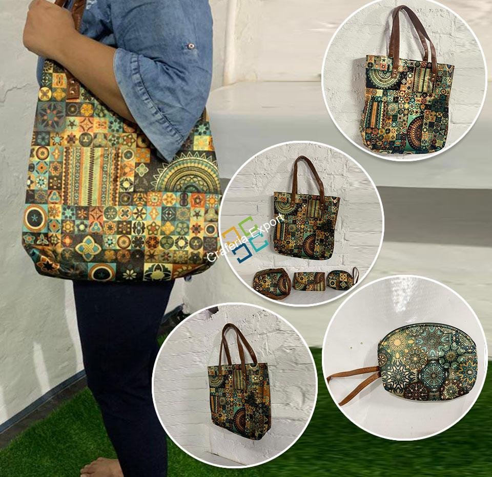 Casual stylish Tote handbag with combo set of 4 - Image 3